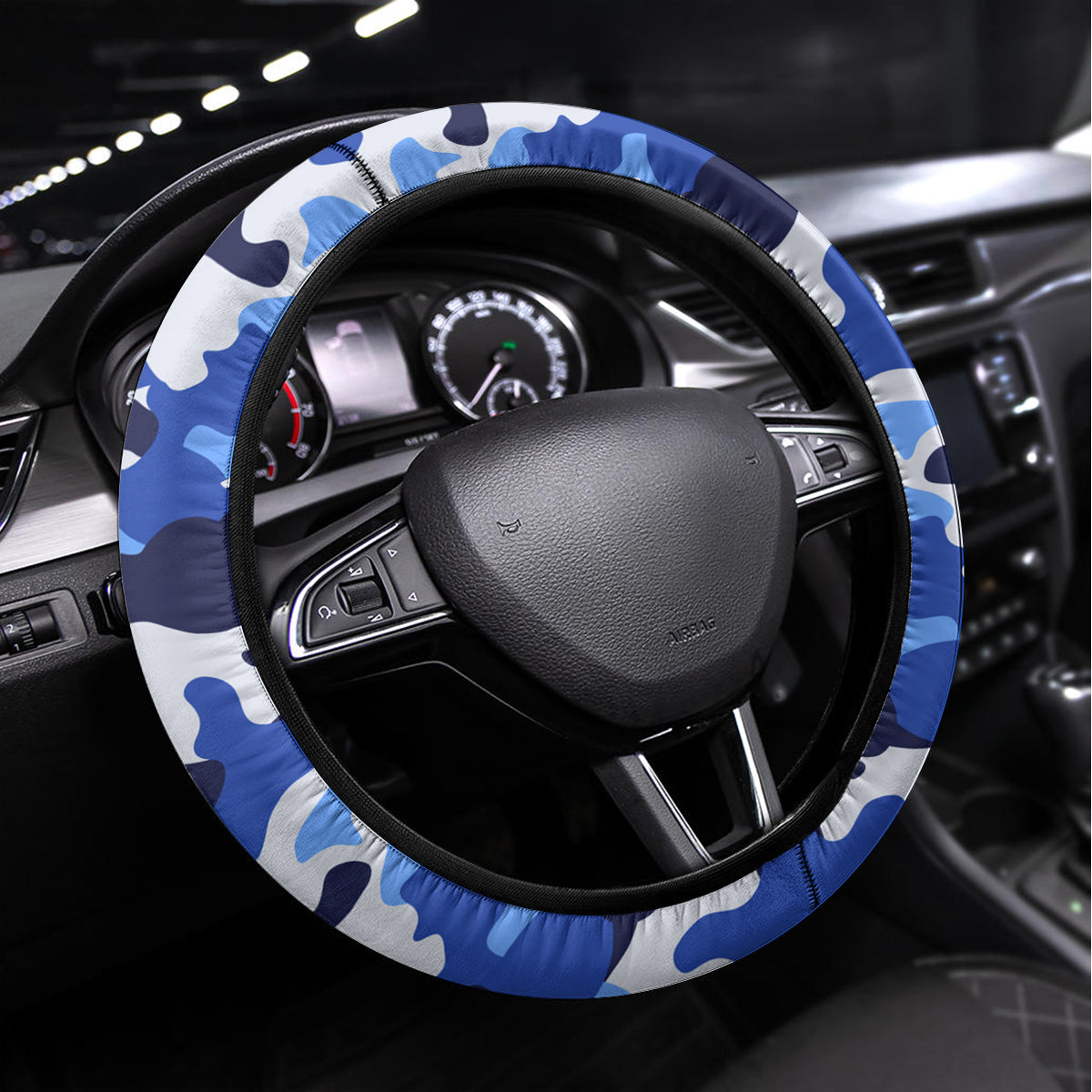 Japan Football Steering Wheel Cover Come On Samurai Blue - Wonder Print Shop