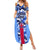 Japan Football Summer Maxi Dress Come On Samurai Blue - Wonder Print Shop