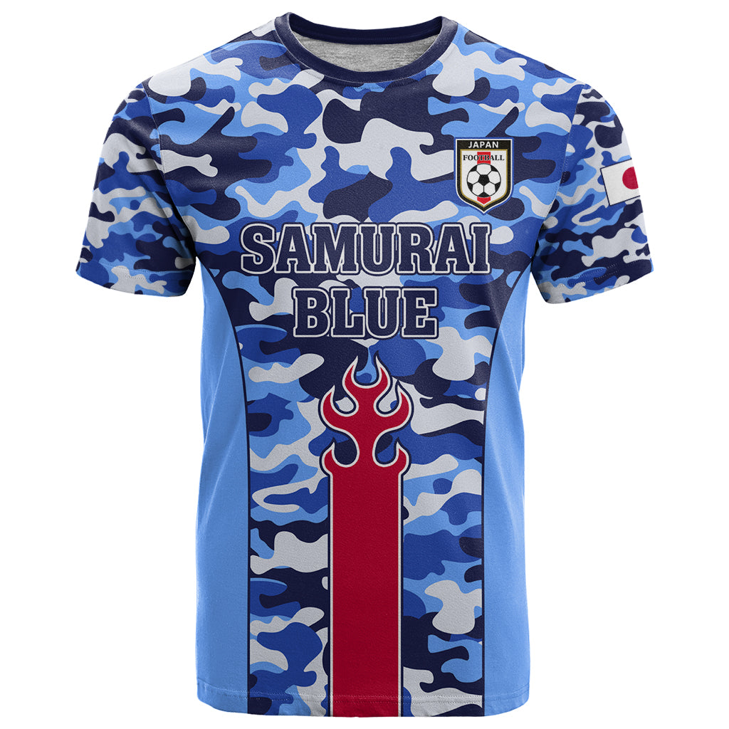 Japan Football T Shirt Come On Samurai Blue - Wonder Print Shop