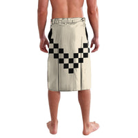 Off-white printed lavalava skirt/shorts with large black checkered design on front
