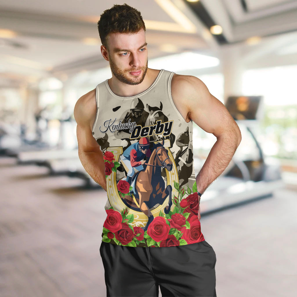 Kentucky Horse Racing Men Tank Top The Run for the Roses - Wonder Print Shop