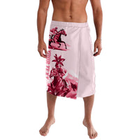 Pink knee-length shorts with large floral horse graphic panel