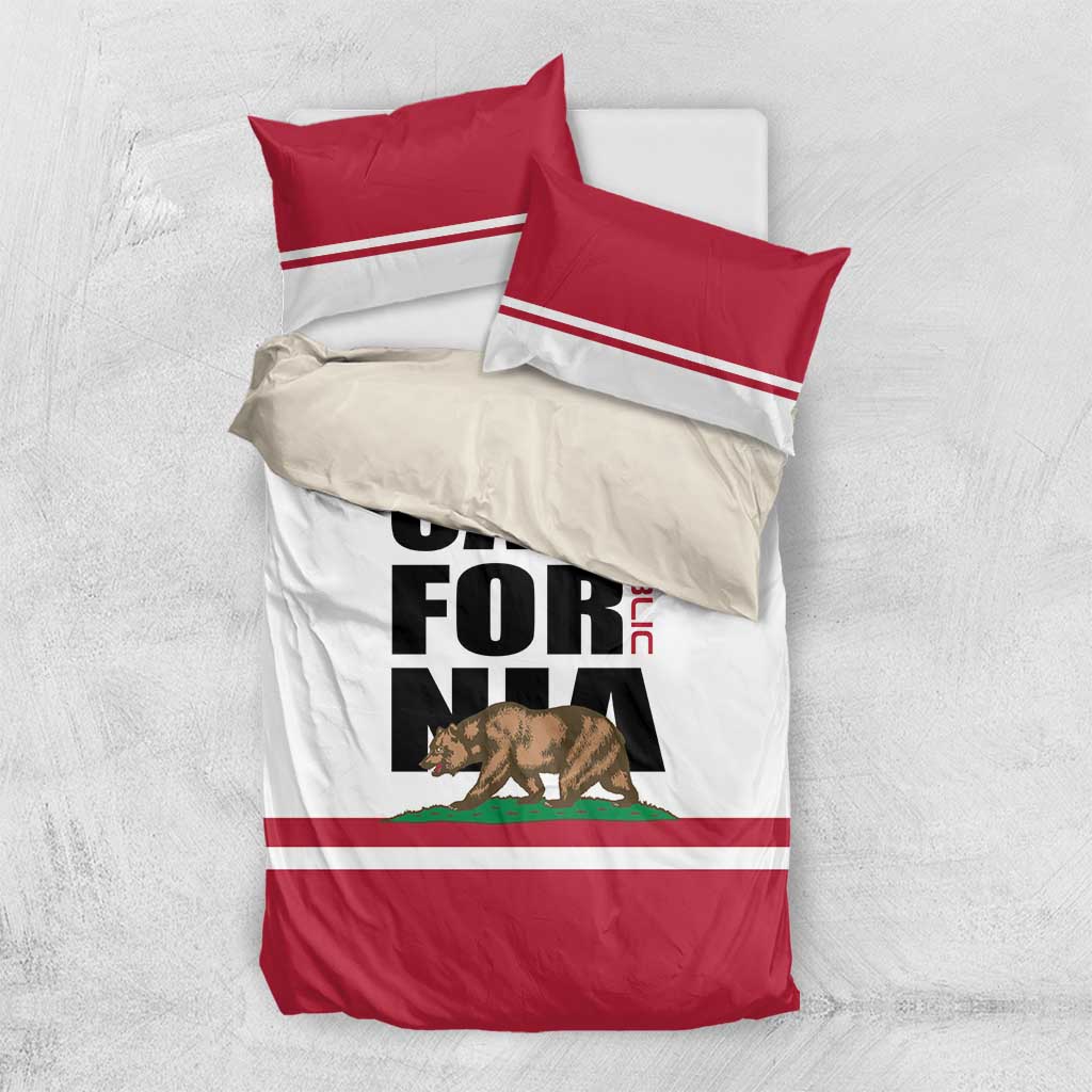 California Republic Bedding Set Red Star The Bear Flag