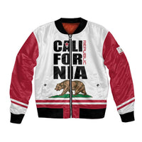 Personalized California Republic Bomber Jacket Red Star The Bear Flag
