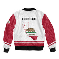 Personalized California Republic Bomber Jacket Red Star The Bear Flag