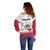 Personalized California Republic Off Shoulder Sweater Red Star The Bear Flag