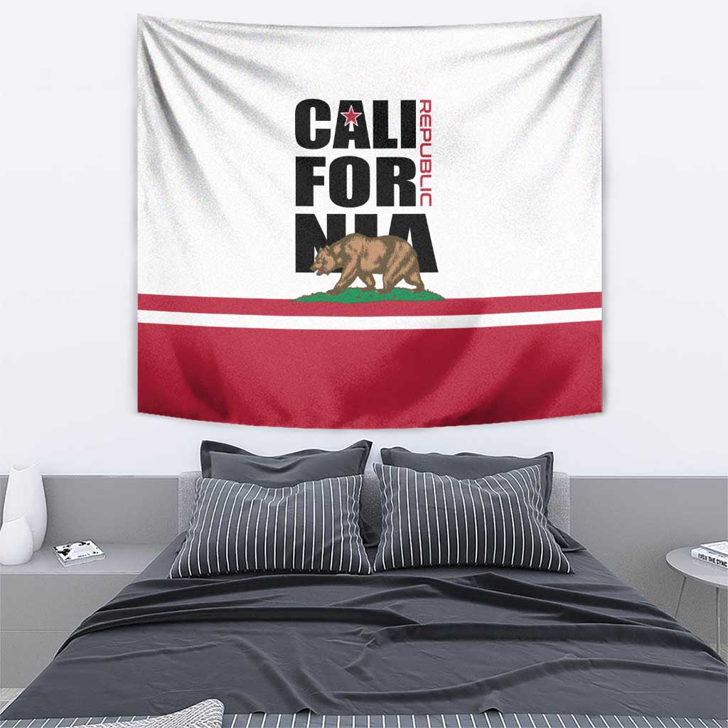 California Republic Tapestry Red Star The Bear Flag