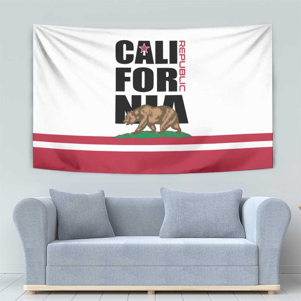 California Republic Tapestry Red Star The Bear Flag