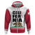 Personalized California Republic Zip Hoodie Red Star The Bear Flag