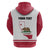 Personalized California Republic Zip Hoodie Red Star The Bear Flag