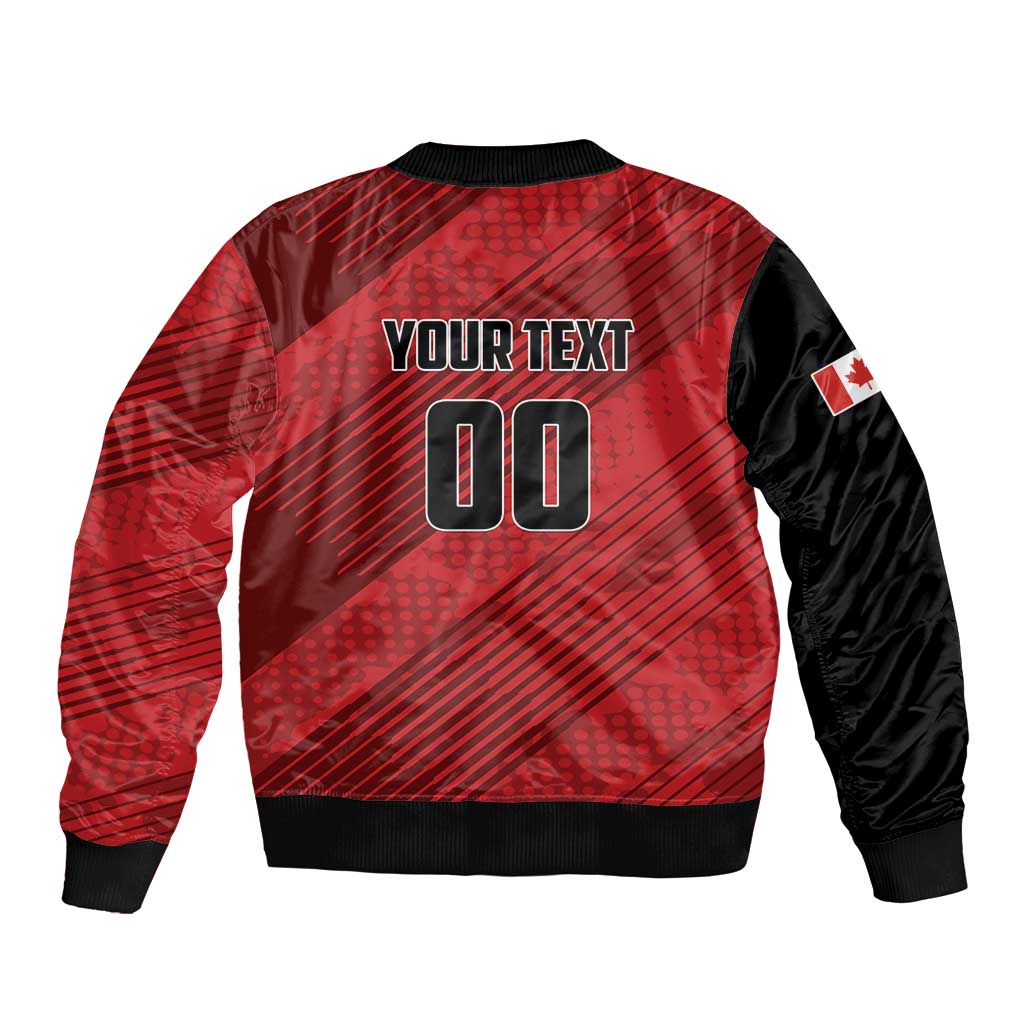 Custom Canada Soccer Bomber Jacket Maple Leaf Together We Rise