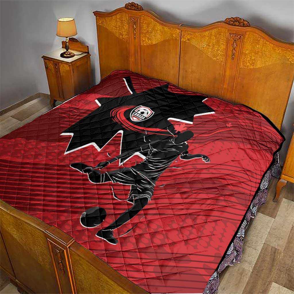 Canada Soccer Quilt Maple Leaf Together We Rise