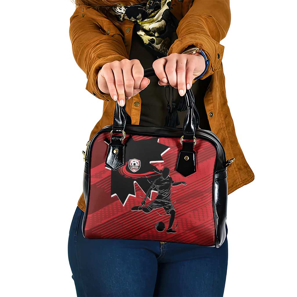 Canada Soccer Shoulder Handbag Maple Leaf Together We Rise