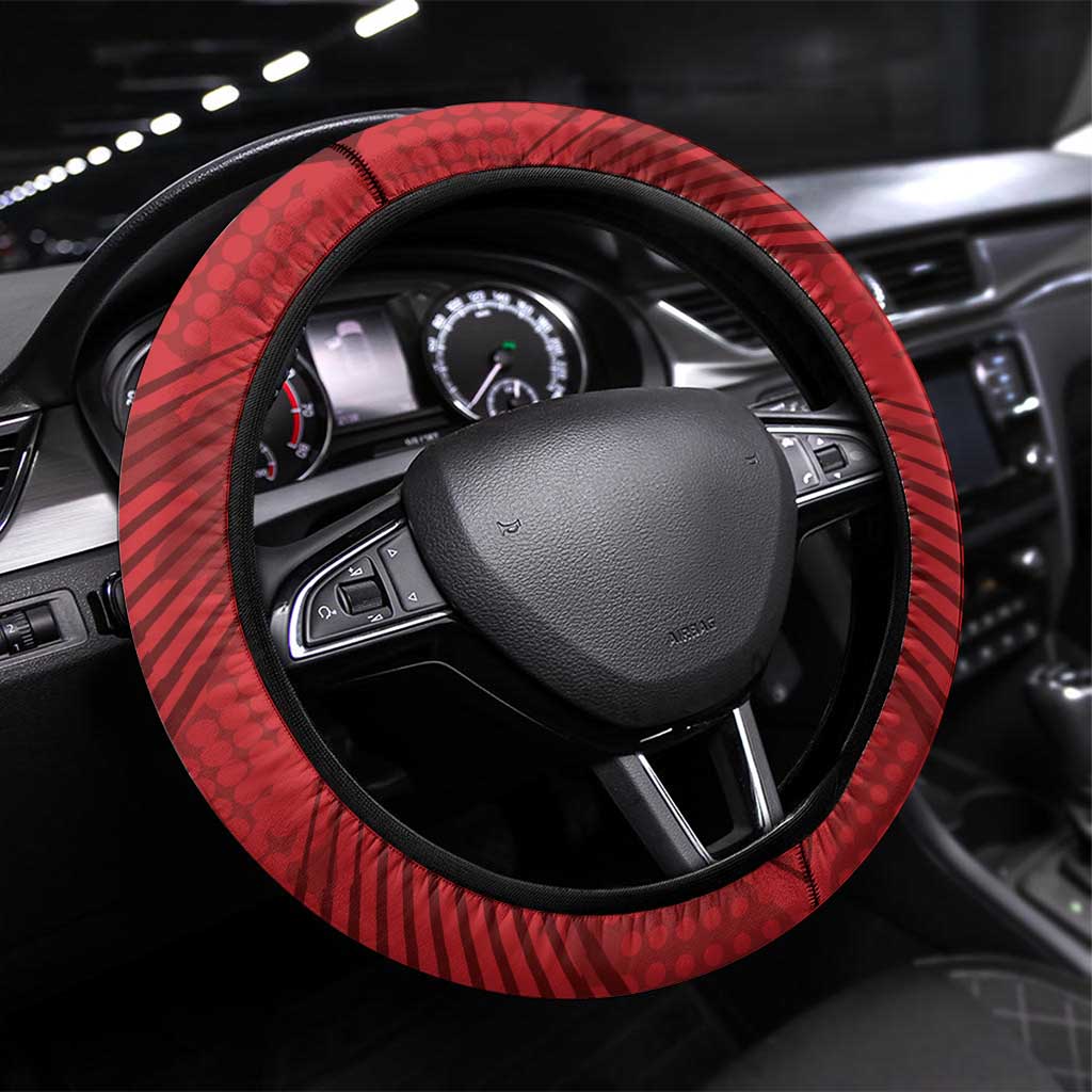 Canada Soccer Steering Wheel Cover Maple Leaf Together We Rise