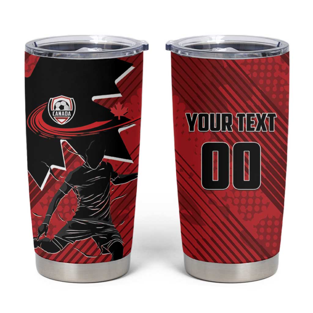 Custom Canada Soccer Tumbler Cup Maple Leaf Together We Rise