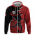 Custom Canada Soccer Zip Hoodie Maple Leaf Together We Rise