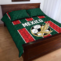 Mexico Football Quilt Bed Set Siempre Con El Tri