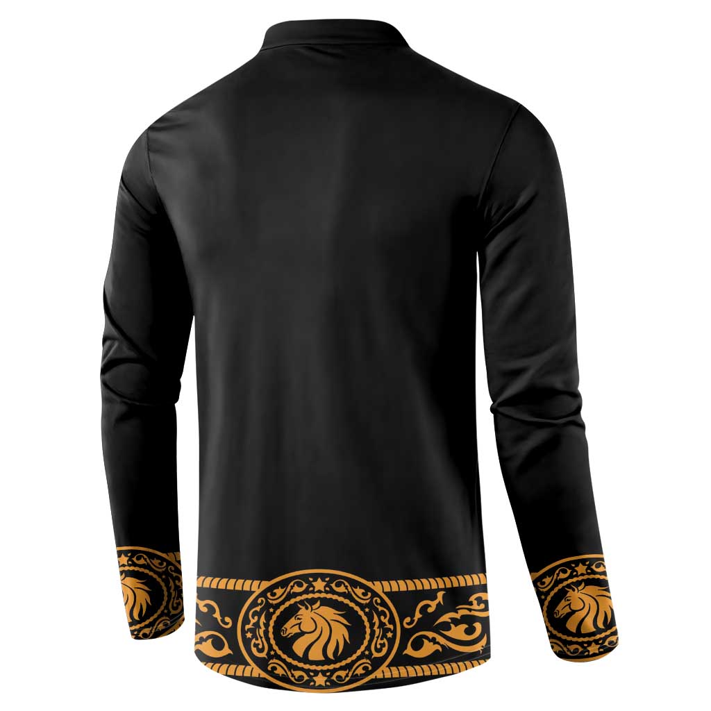 Mexican Mariachi Charro Suit Stylized Button Sweatshirt Cinco de Mayo Fiesta