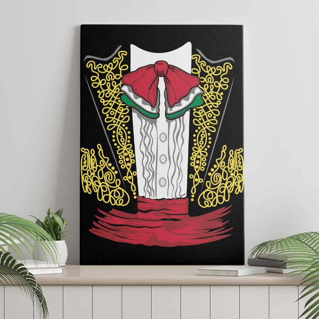 Mexican Charro Suit Stylized Canvas Wall Art Cinco de Mayo Costume