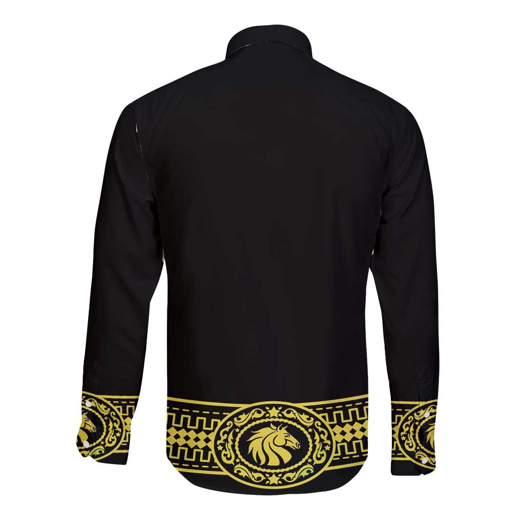 Mexican Charro Suit Stylized Long Sleeve Button Shirt Cinco de Mayo Costume