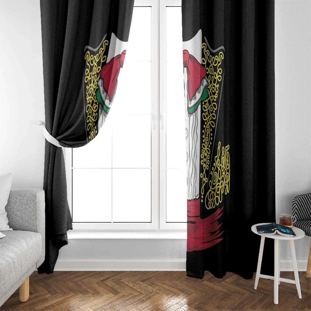 Mexican Charro Suit Stylized Window Curtain Cinco de Mayo Costume