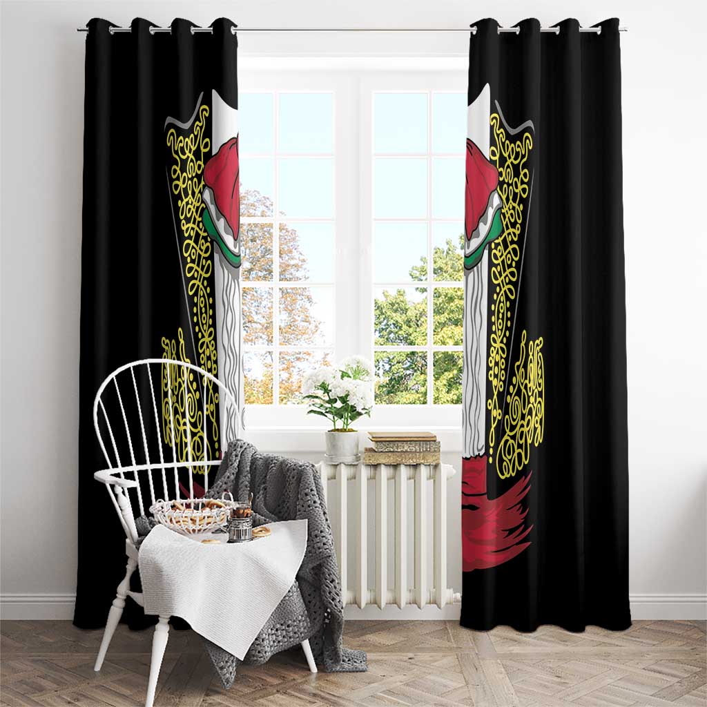 Mexican Charro Suit Stylized Window Curtain Cinco de Mayo Costume