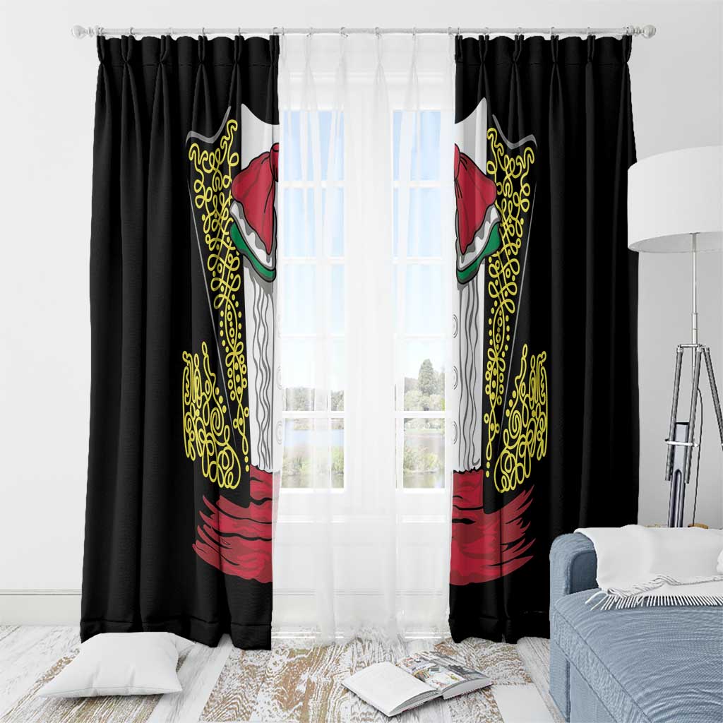 Mexican Charro Suit Stylized Window Curtain Cinco de Mayo Costume