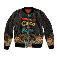 Personalized Mexico Cinco de Mayo Fiesta Bomber Jacket Traditional Sombrero Hat