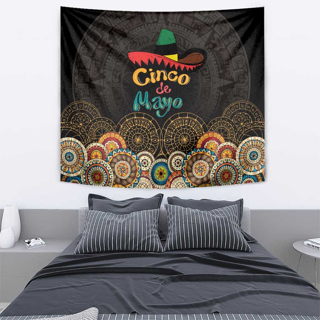 Mexico Cinco de Mayo Fiesta Tapestry Traditional Sombrero Hat