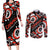 Canada National Indigenous Peoples Day 2024 Couples Matching Long Sleeve Bodycon Dress and Long Sleeve Button Shirt Haida Pattern - Wonder Print Shop