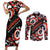 Canada National Indigenous Peoples Day 2024 Couples Matching Short Sleeve Bodycon Dress and Long Sleeve Button Shirt Haida Pattern - Wonder Print Shop