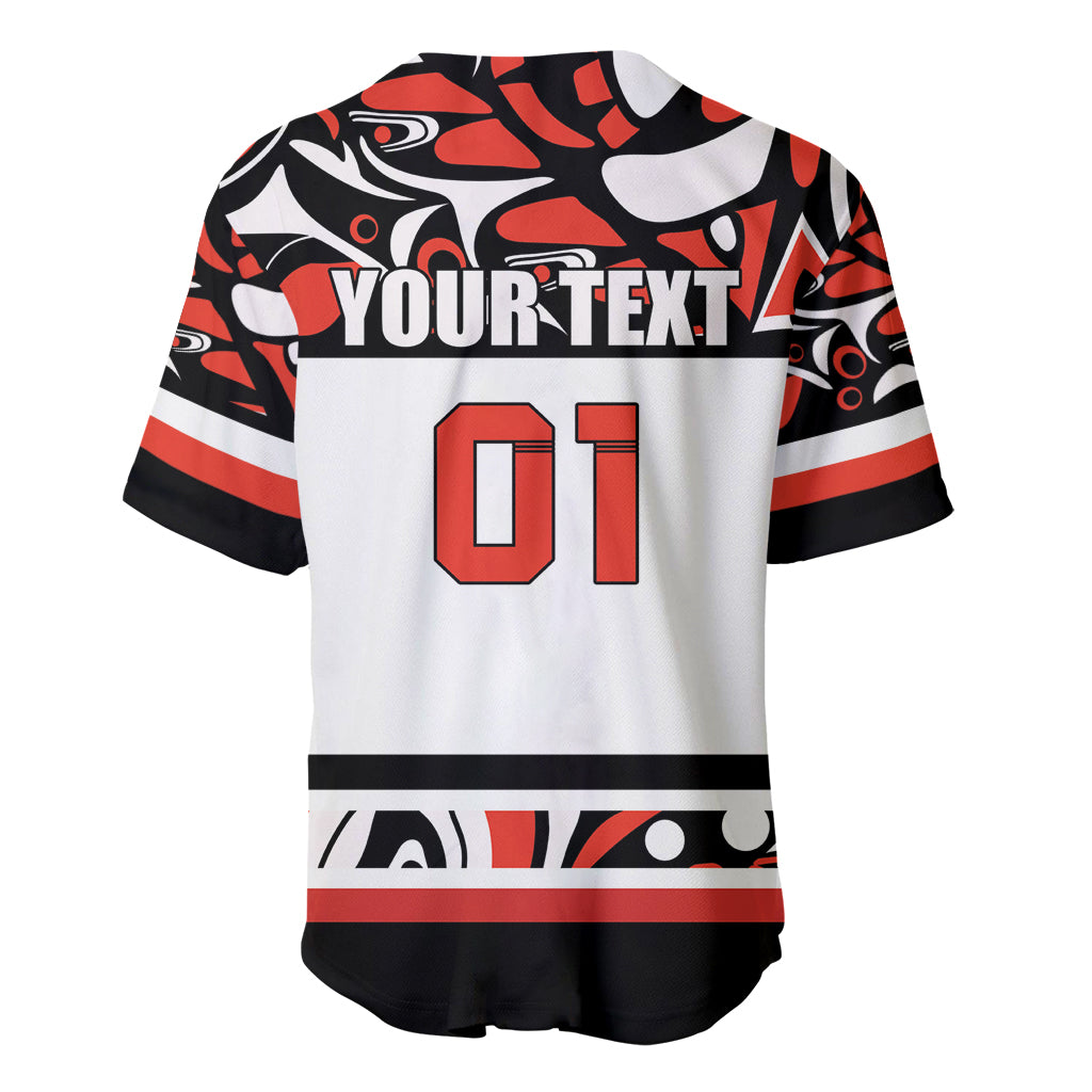 White baseball jersey with YOUR TEXT and red 01 number on back