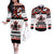 Canada Hockey 2024 Couples Matching Off The Shoulder Long Sleeve Dress and Long Sleeve Button Shirt Haida Maple Leaf