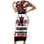 Canada Hockey 2024 Family Matching Short Sleeve Bodycon Dress and Hawaiian Shirt Haida Maple Leaf - Wonder Print Shop