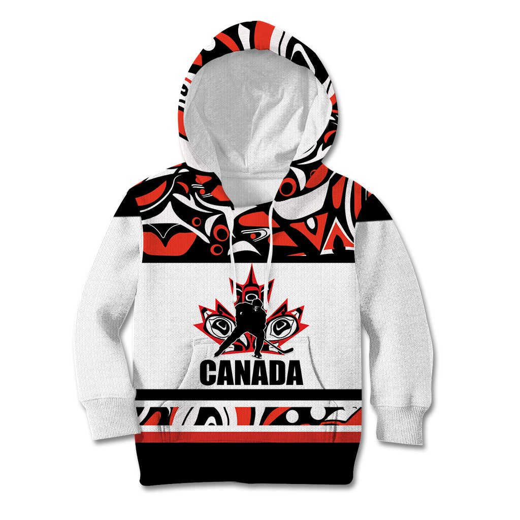 Canada Hockey 2024 Kid Hoodie Haida Maple Leaf - Wonder Print Shop