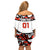 Canada Hockey 2024 Off Shoulder Short Dress Haida Maple Leaf - Wonder Print Shop