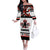 Canada Hockey 2024 Off The Shoulder Long Sleeve Dress Haida Maple Leaf - Wonder Print Shop