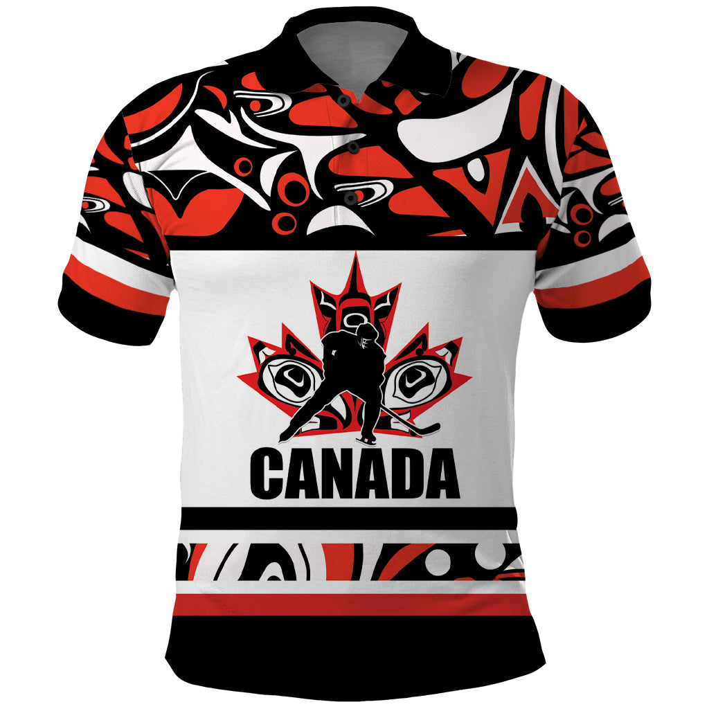 Canada Hockey 2024 Polo Shirt Haida Maple Leaf - Wonder Print Shop