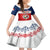 Panama Independence Day Kid Short Sleeve Dress Coat Of Arms Pollera Pattern - Wonder Print Shop