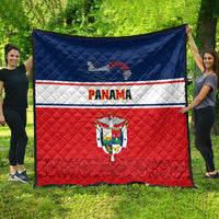 Panama Independence Day quilt coat, large flag print with Panama text and coat of arms
