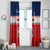 Panama Independence Day Window Curtain Coat Of Arms Pollera Pattern - Wonder Print Shop
