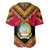 Angola Independence Day Baseball Jersey Coat Of Arms Samakaka Pattern - Wonder Print Shop