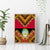 Angola Independence Day Canvas Wall Art Coat Of Arms Samakaka Pattern - Wonder Print Shop