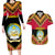 Angola Independence Day Couples Matching Long Sleeve Bodycon Dress and Hawaiian Shirt Coat Of Arms Samakaka Pattern - Wonder Print Shop