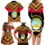 Angola Independence Day Family Matching Long Sleeve Bodycon Dress and Hawaiian Shirt Coat Of Arms Samakaka Pattern - Wonder Print Shop