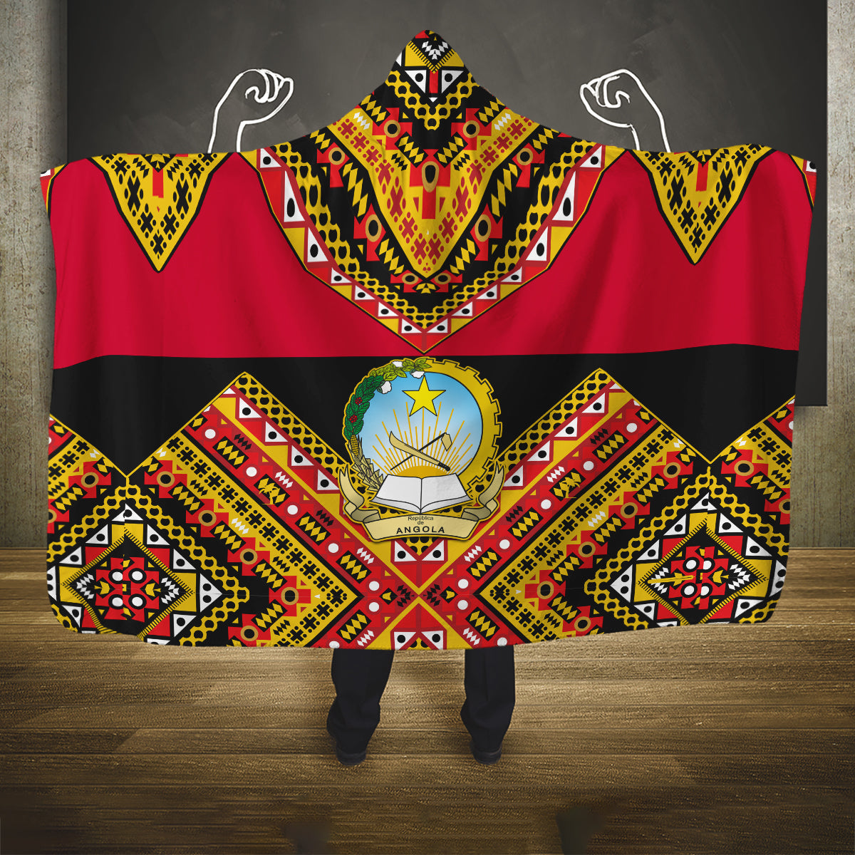 angola-independence-day-hooded-blanket-coat-of-arms-samakaka-pattern