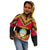 Angola Independence Day Kid Hoodie Coat Of Arms Samakaka Pattern - Wonder Print Shop