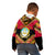 Angola Independence Day Kid Hoodie Coat Of Arms Samakaka Pattern - Wonder Print Shop