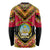 Angola Independence Day Long Sleeve Shirt Coat Of Arms Samakaka Pattern - Wonder Print Shop