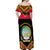 Angola Independence Day Off Shoulder Maxi Dress Coat Of Arms Samakaka Pattern - Wonder Print Shop